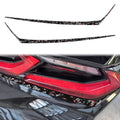 2pcs/Set Forged Gold Foil Carbon Fiber Car Taillight Below Decorative Sticker for Chevrolet Corvette C8 2020-, Left and Right Driver, Taillight Below