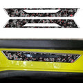 2pcs/Set Forged Gold Foil Carbon Fiber Car Threshold Decorative Sticker for Chevrolet Corvette C8 2020-, Left and Right Driver, Threshold