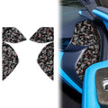 4pcs/Set Forged Gold Foil Carbon Fiber Car Front Slot Decorative Sticker for Chevrolet Corvette C8 2020-, Left and Right Driver, Front Slot