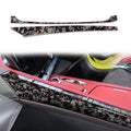 2pcs/Set Forged Gold Foil Carbon Fiber Car Center Console Side Decorative Sticker for Chevrolet Corvette C8 2020-, Right Driver, Center Console Side, Right Driver