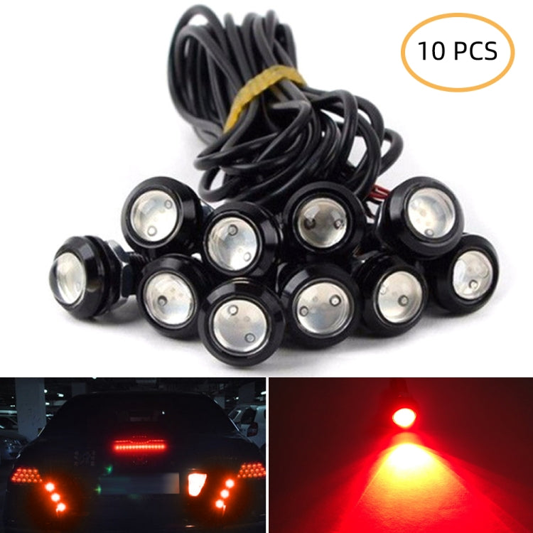 10 PCS 18mm 1.5W DC9-80V Motorcycle Eagle Eye Light Double Lens, 18mm Double Lens(Yellow Light), 18mm Double Lens(Red Light), 18mm Double Lens(White Light)