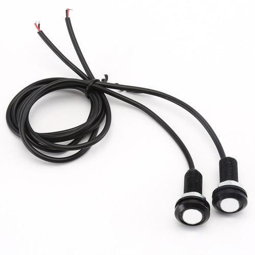 10 PCS 18mm 1.5W DC9-80V Motorcycle Eagle Eye Light Double Lens, 18mm Double Lens(Yellow Light), 18mm Double Lens(Red Light), 18mm Double Lens(White Light)