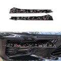 2pcs/Set Forged Gold Foil Carbon Fiber Car Front Sides Air Vents Decorative Sticker for Chevrolet Corvette C8 2020-, Left and Right Driver, Front Sides Air Vents