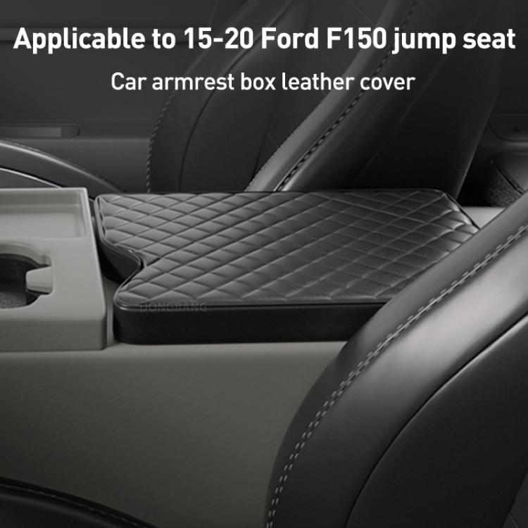 Car Central Armrest Box Protective Leather Cover Mat for Ford F150 2015-2022, For Ford F150 2015-2022