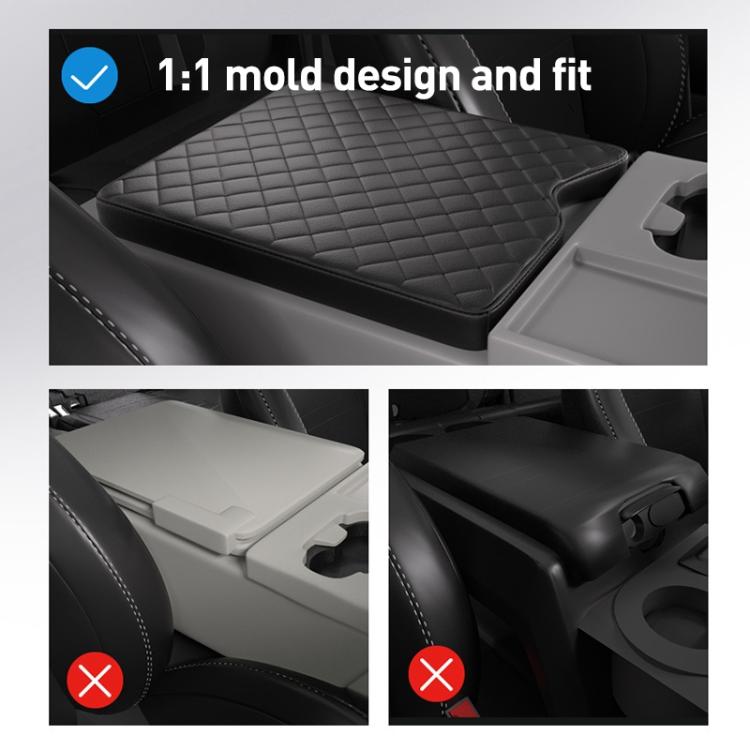 Car Central Armrest Box Protective Leather Cover Mat for Ford F150 2015-2022, For Ford F150 2015-2022
