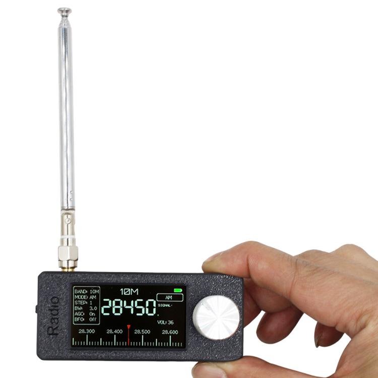 SI4732 1.9 inch IPS Display Portable Radio 0.5-108 MHz LSB USB AM FM Pocket Mini Radio, Telescopic Antenna + USB, Black Round Antenna + USB, Red Round Antenna + USB, Blue Round Antenna + USB