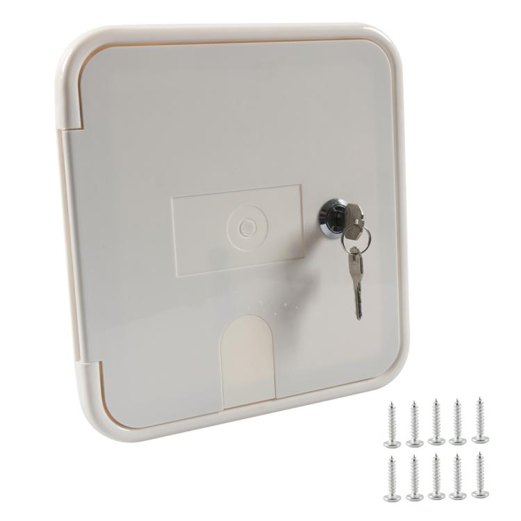 RV / Camper Power Cable Hatch with Screws and Key, Power Cable Hatch