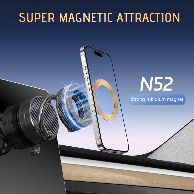 H3 Folding Vacuum Adsorption Magnetic Car Phone Holder, H3