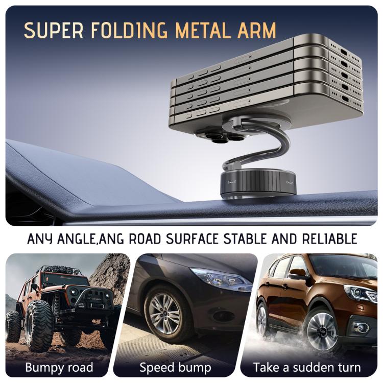 H3 Folding Vacuum Adsorption Magnetic Car Phone Holder, H3