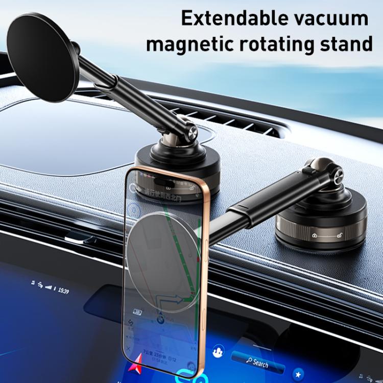 J34 Retractable Vacuum Adsorption Magnetic Car Phone Holder, J34