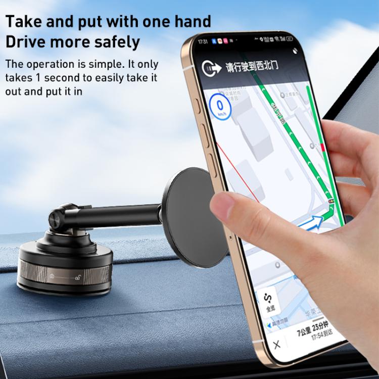 J34 Retractable Vacuum Adsorption Magnetic Car Phone Holder, J34