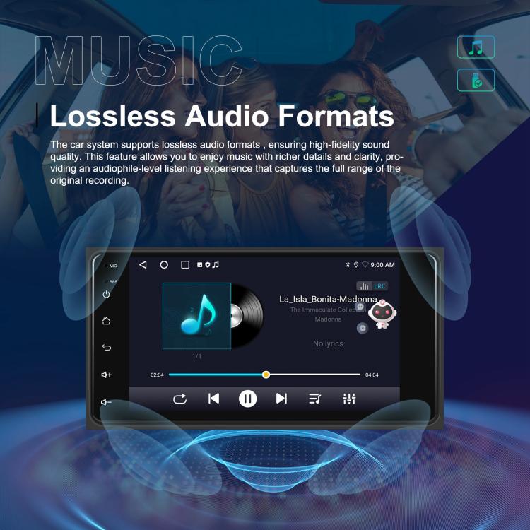 For Toyota COROLLA Android 15 7 inch Wireless CarPlay Car Player Car Central Control Navigation Machine, Standard, Standard+AHD+Microphone