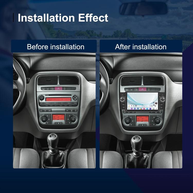 For Fiat Punto 2005-2009 Android 15 7 inch 4G+64G Car Central Control Audio Video Navigation, Standard, Standard+AHD+Microphone