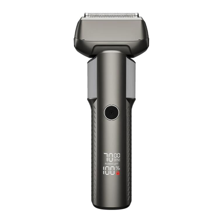 Five-blade Full Body Washable LED Digital Display Reciprocating Electric Shaver, Grey