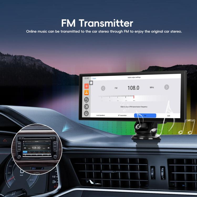 Android 15 2G+32G Car Reversing Display Monitor Screen Without Rear View Camera WiFi Version, 7 inch, 9 inch, 10.1 inch, 10.25 inch