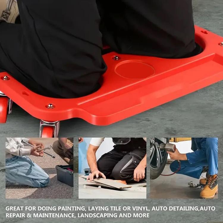 Portable Universal Wheel Sliding Kneel Pad Car Repair Home Improvement Tool with 5 Swivel Castors