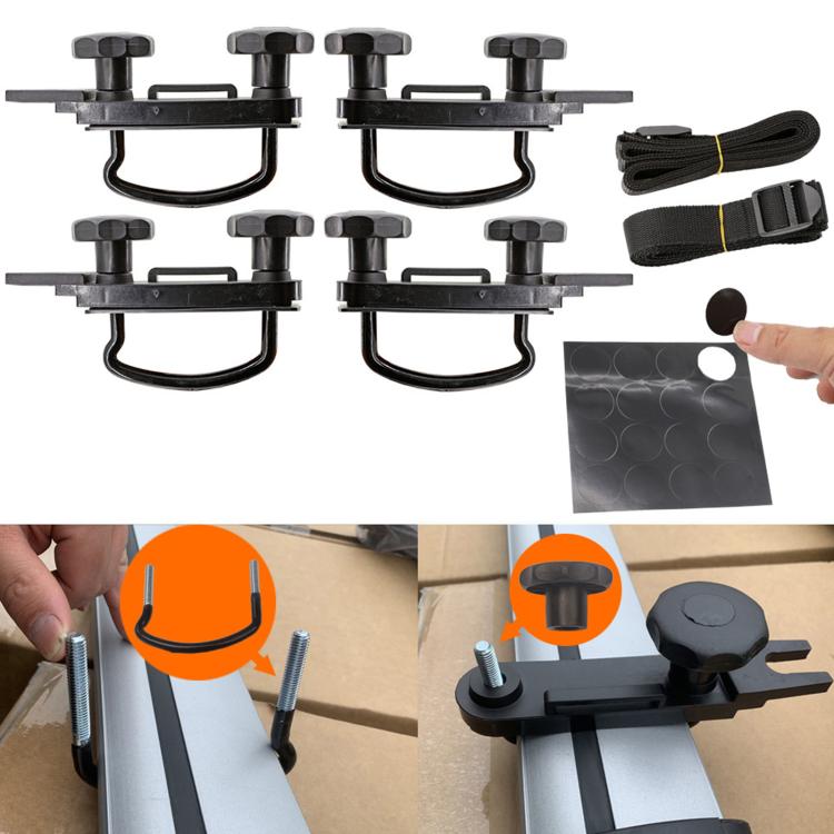 Car Roof Luggage Box Fixing Installation Accessories Roof U-bolt U-hook Clamp Kit, Car Roof Luggage U-bolt Clamp Kit