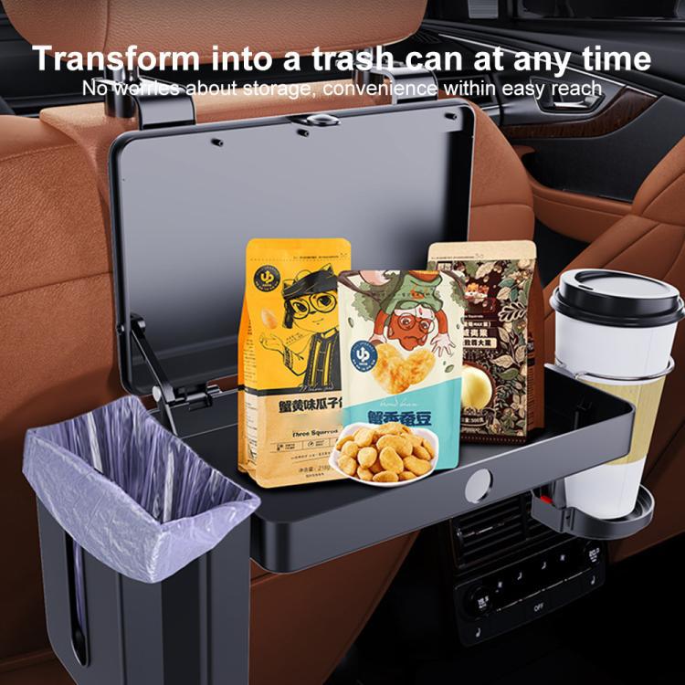 K255 Car Seat Back Storage Rack Multifunctional Tissue Box Water Cup Holder Car Rear Seat Tray Desk, Car Seat Back Storage Rack