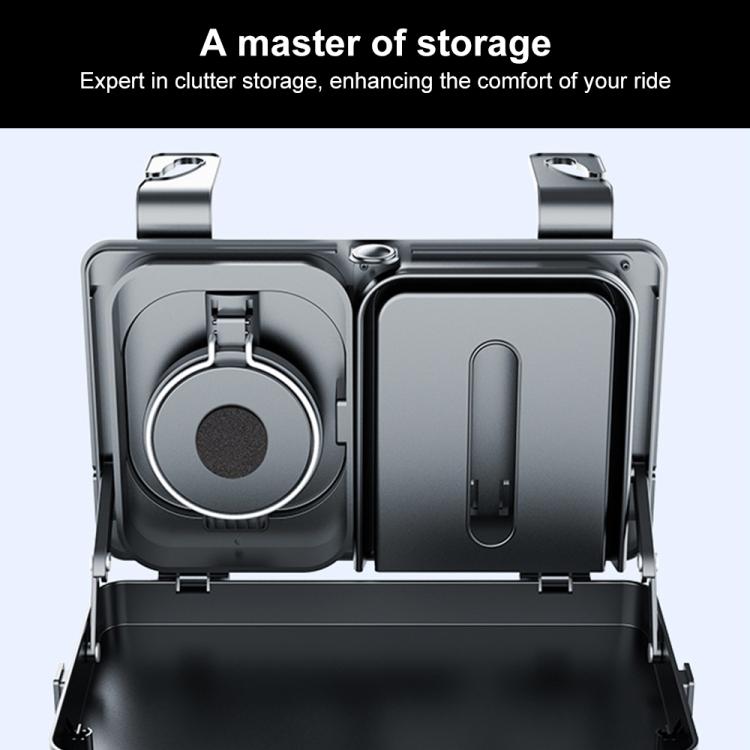 K255 Car Seat Back Storage Rack Multifunctional Tissue Box Water Cup Holder Car Rear Seat Tray Desk, Car Seat Back Storage Rack