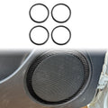4pcs/Set Carbon Fiber Car Door Horn Ring Decorative Sticker for SEAT Leon 2005-2012, Left and Right Driver, Door Horn Ring