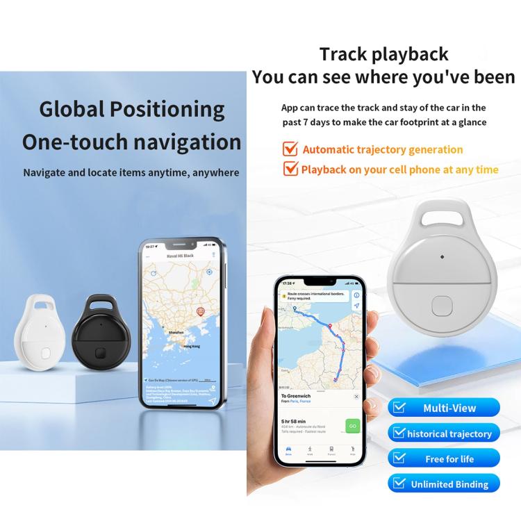 JHX05 iOS & Android Mini GPS Global Smart Location Tracker Anti-lost Device, OS & Android (Black), OS & Android (White), OS & Android (Pink), OS & Android (Orange)