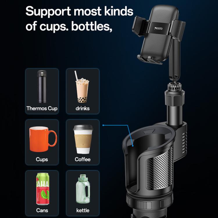 Yesido C273 2 in 1 Car Water Cup Phone Holder, C273