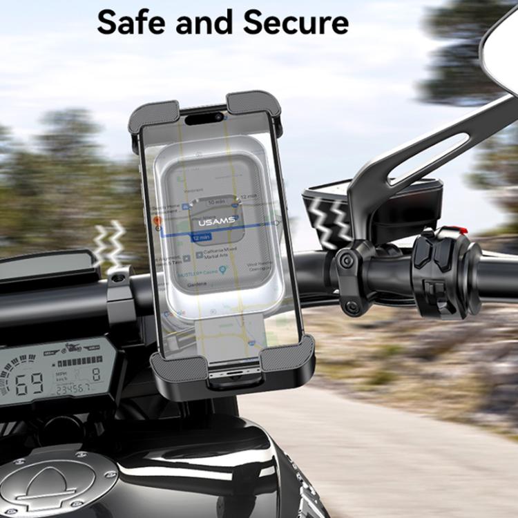 USAMS ZJ082 360-degree Universal Ball Motocycle Cycling Phone Holder, ZJ082