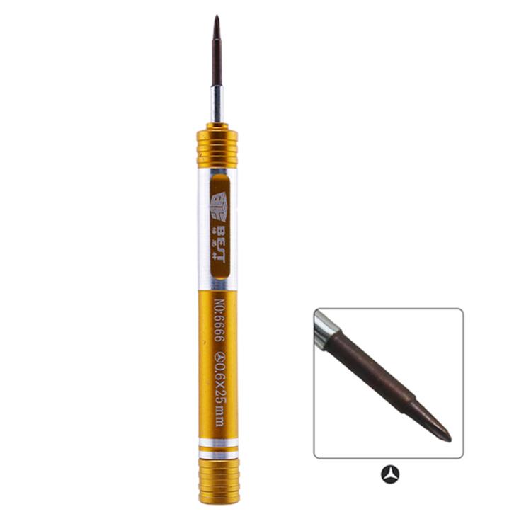 BEST BST-6666 Aluminum Alloy Screwdriver, Phillips 1.5, Pentalobe 0.8, Tri-wing 0.6, Hollow Cross Tip 2.5, 7 in 1 Set