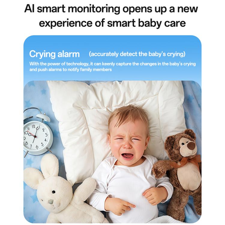 Yesido KM28 5 inch LCD Screen 2.4G WiFi Baby Monitor Care Camera, Plug: UK Plug, KM28