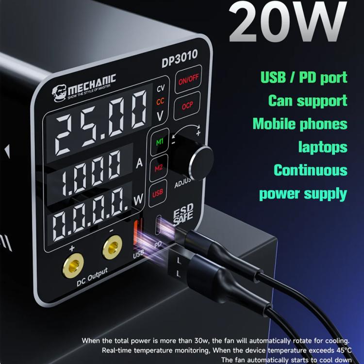 Mechanic DP3010 30V / 10A High Power Wide Voltage Mini Multi-functional Power Supply, EU Plug, US Plug