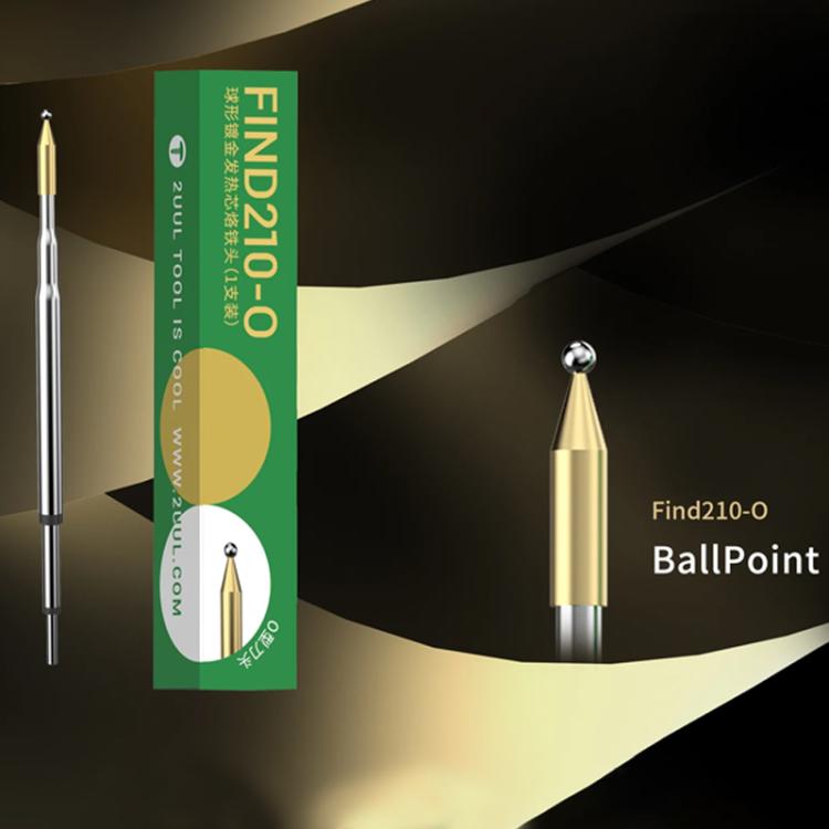 2UUL Find210-O BallPoint Golden Soldering Iron Tip for C210 Soldering Station