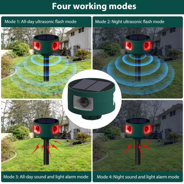 N911S Outdoor Solar Ultrasonic Animal Repellent, N911S