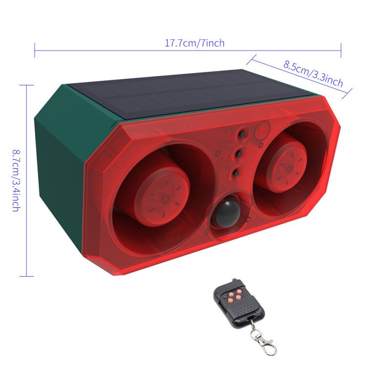 N911T Outdoor Solar Dual Horn Alarm Animal Repellent, N911T
