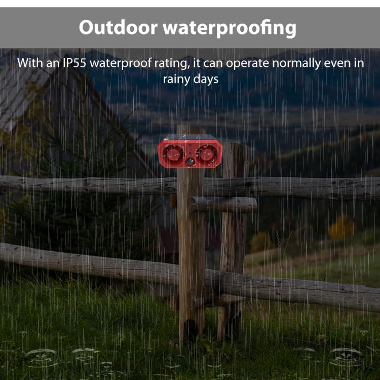 N911T Outdoor Solar Dual Horn Alarm Animal Repellent, N911T