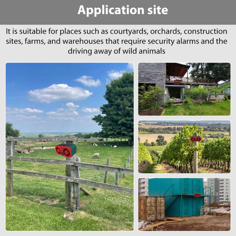 N911T Outdoor Solar Dual Horn Alarm Animal Repellent, N911T