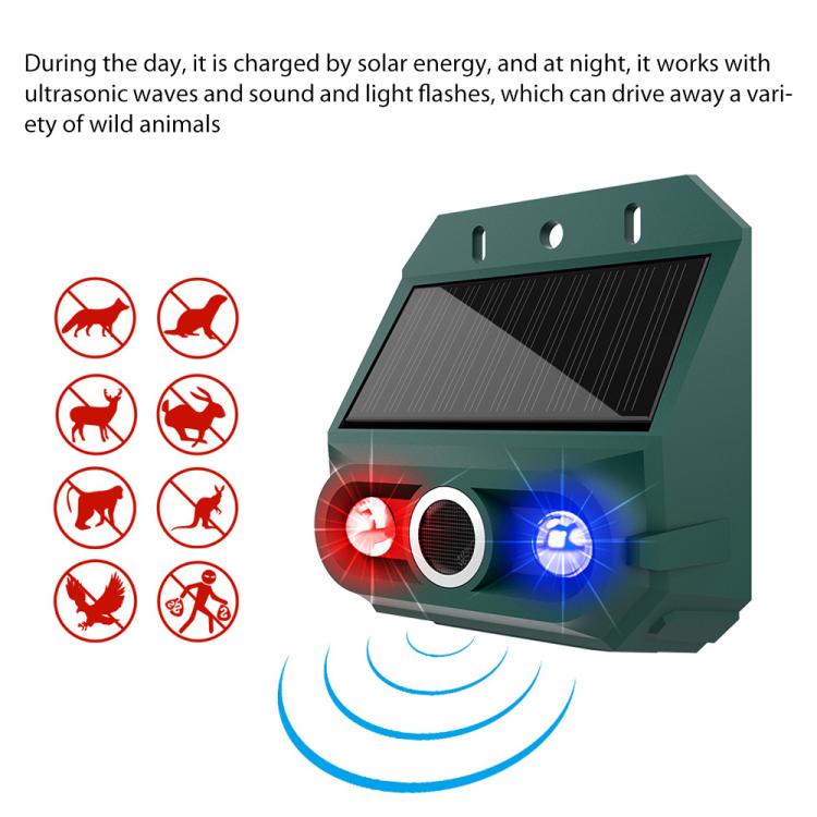 N911Z Solar Powered LED Flashing Infrared Light Animal Repellent, N911Z
