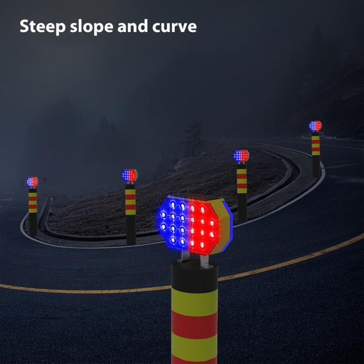 C1A Solar Double Sided LED Strobe Road Warning Light, C1A