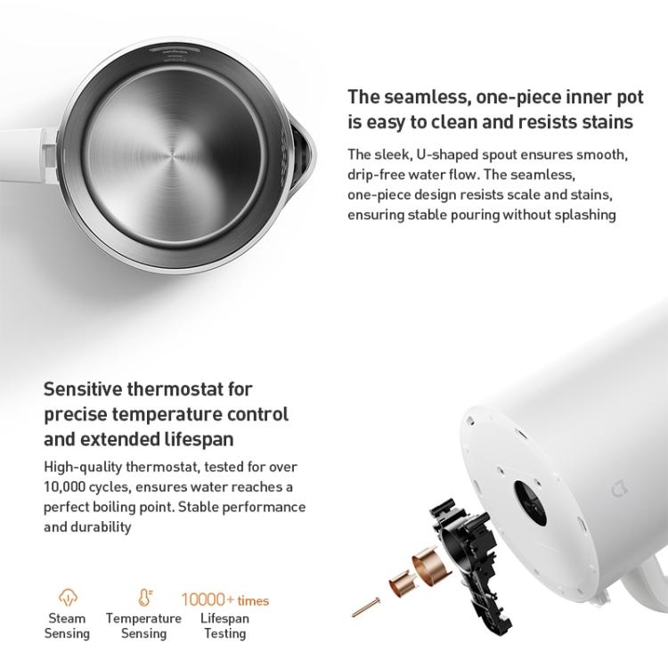 Original Xiaomi Mijia 1.7L 1800W Electric Kettle 3, CN Plug, Electric Kettle 3