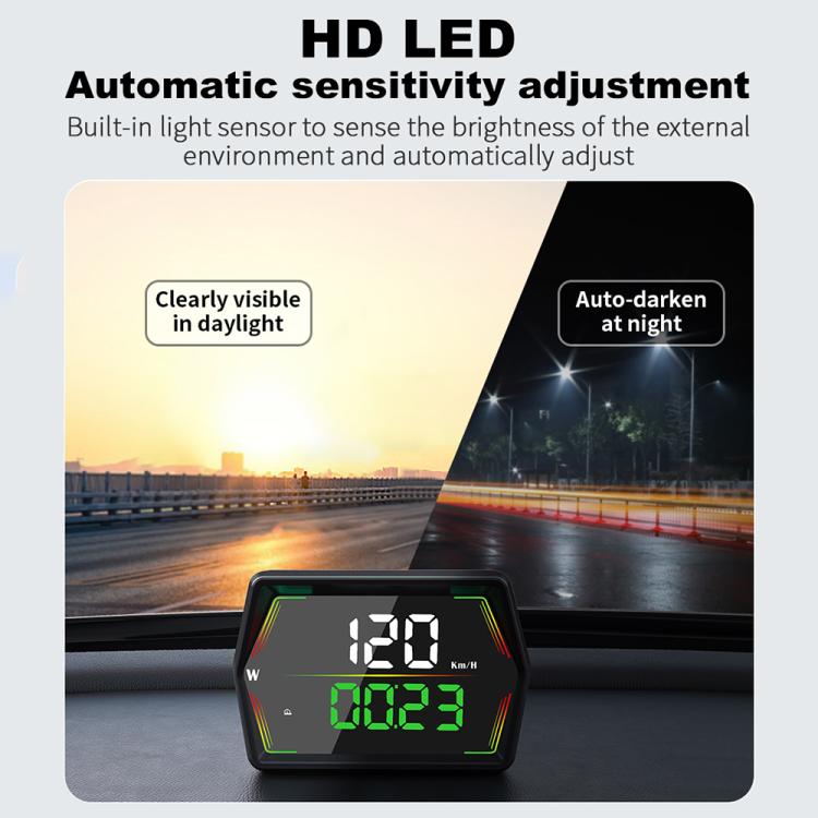 G21 Car HD Display GPS Speedometer Car OBD Meter Display Head-Up Display with Suction Cup Holder, G21