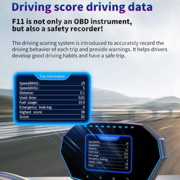 F11 Upgraded Version Multi-functional LCD HD OBD2 GPS Display, F11 Upgraded Version