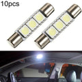 10pcs ST6-5050-3SMD 29mm B6 LED Car Make-up Mirror Light Reading Lamp, ST6-5050-3SMD