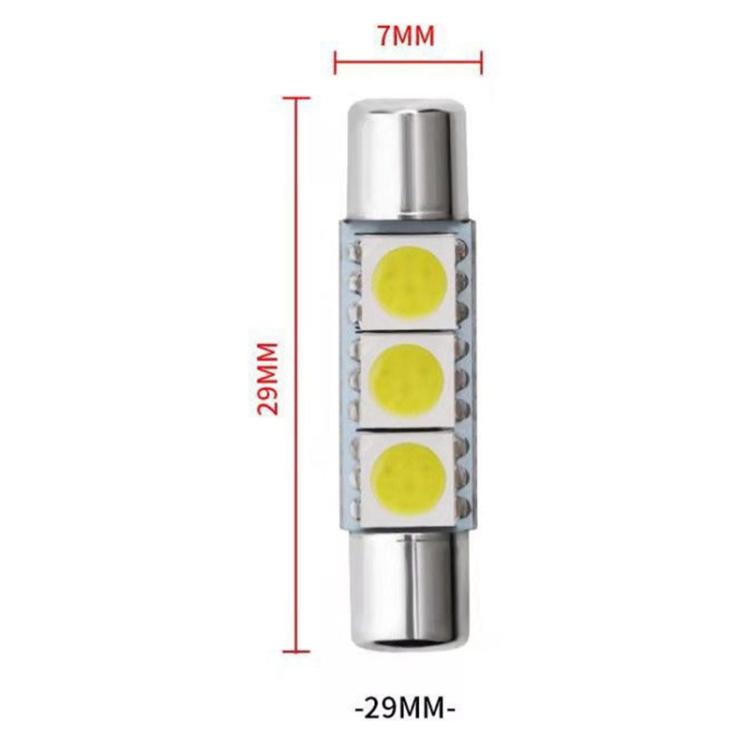 10pcs ST6-5050-3SMD 29mm B6 LED Car Make-up Mirror Light Reading Lamp, ST6-5050-3SMD