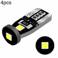 4pcs T10 3030-3SMD 12V Decoding Canbus Car Clearance Lights License Plate Lamp, 3030-3SMD