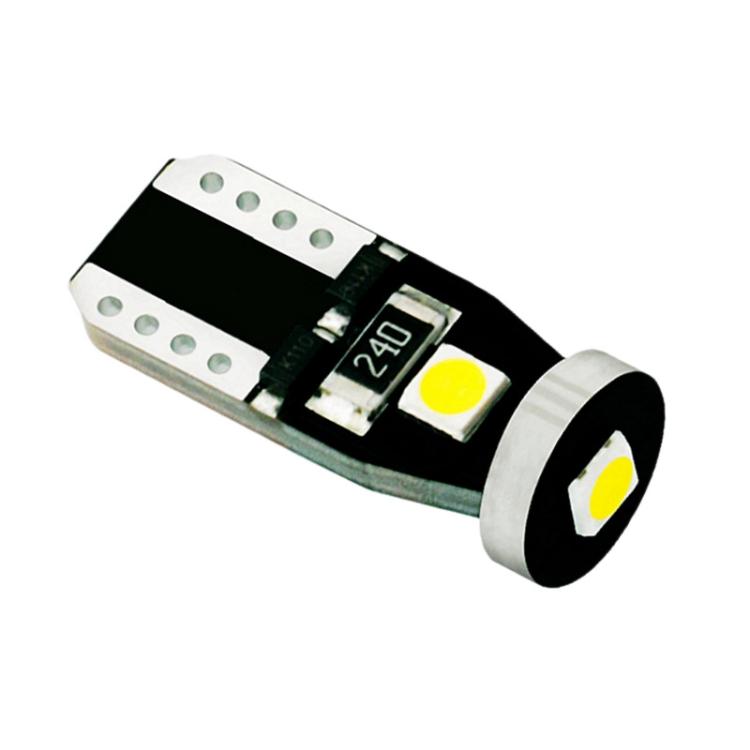 4pcs T10 3030-3SMD 12V Decoding Canbus Car Clearance Lights License Plate Lamp, 3030-3SMD