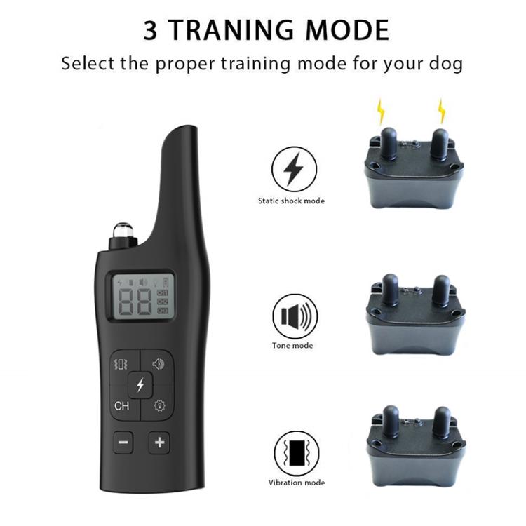 Remote Control Electric Shock Vibration Warning Pet Barking Stopper Waterproof Electronic Collar, 1 Drag 1, 1 Drag 2, 1 Drag 3