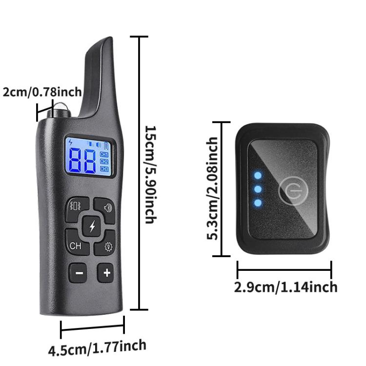 Remote Control Electric Shock Vibration Warning Pet Barking Stopper Waterproof Electronic Collar, 1 Drag 1, 1 Drag 2, 1 Drag 3