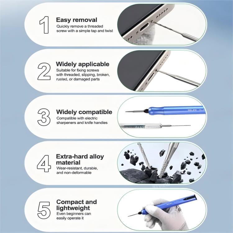 RELIFE TX1 Alloy Sliding Thread Screw Drill Bit Set