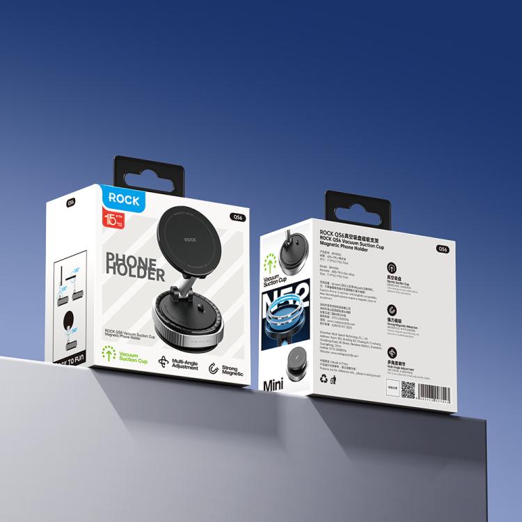 ROCK QS6 Upgraded Vacuum Suction Cup Magnetic Phone Car Holder, QS6