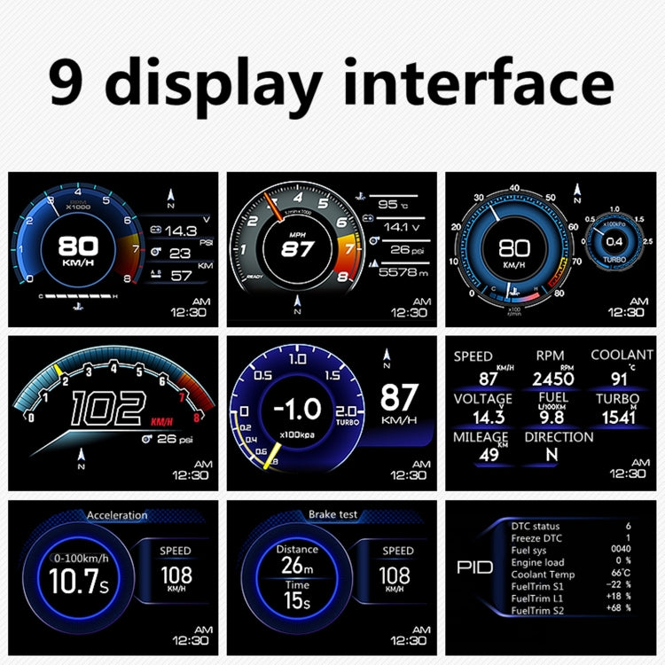 AP-6 Car HUD Head-up Display OBD GPS Driving Computer Code Table, AP-6