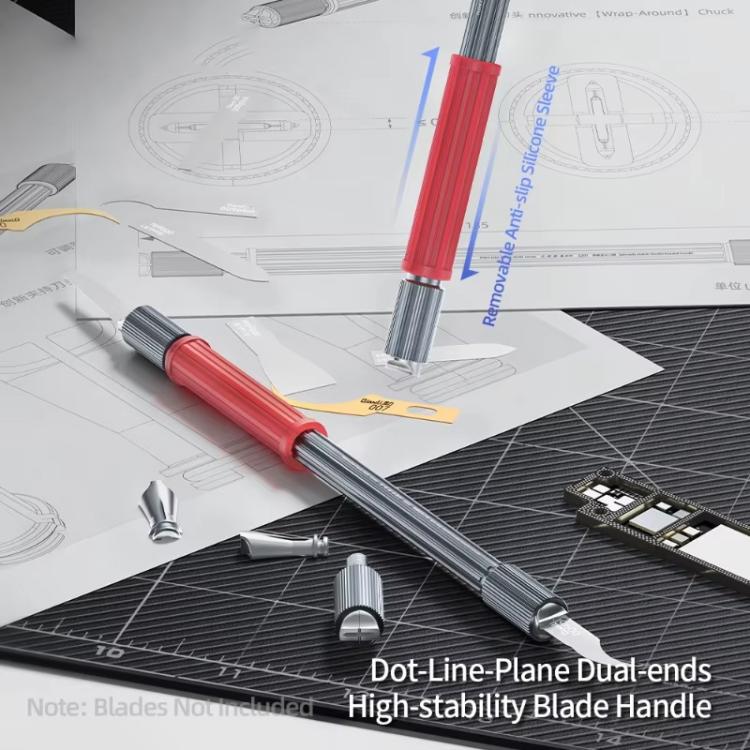 Qianli Dot Line Flatness Non-Slip Wear-Resistant Double-Ended Extra Stable Knife Handle, Qianli Dot Line Flatness Knife Handle
